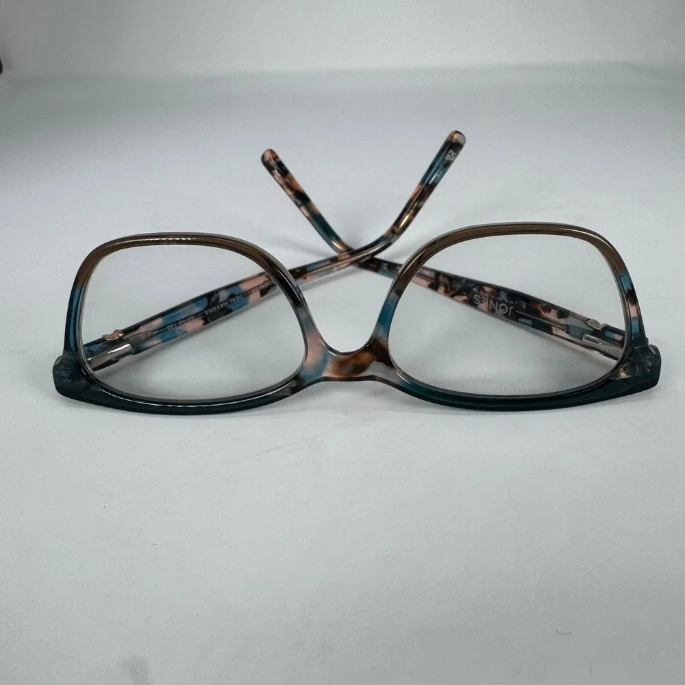JONES‎ NEW YORK VJON786 Teal Havana Tortoise Eyeglasses Frames Only 51 16 135